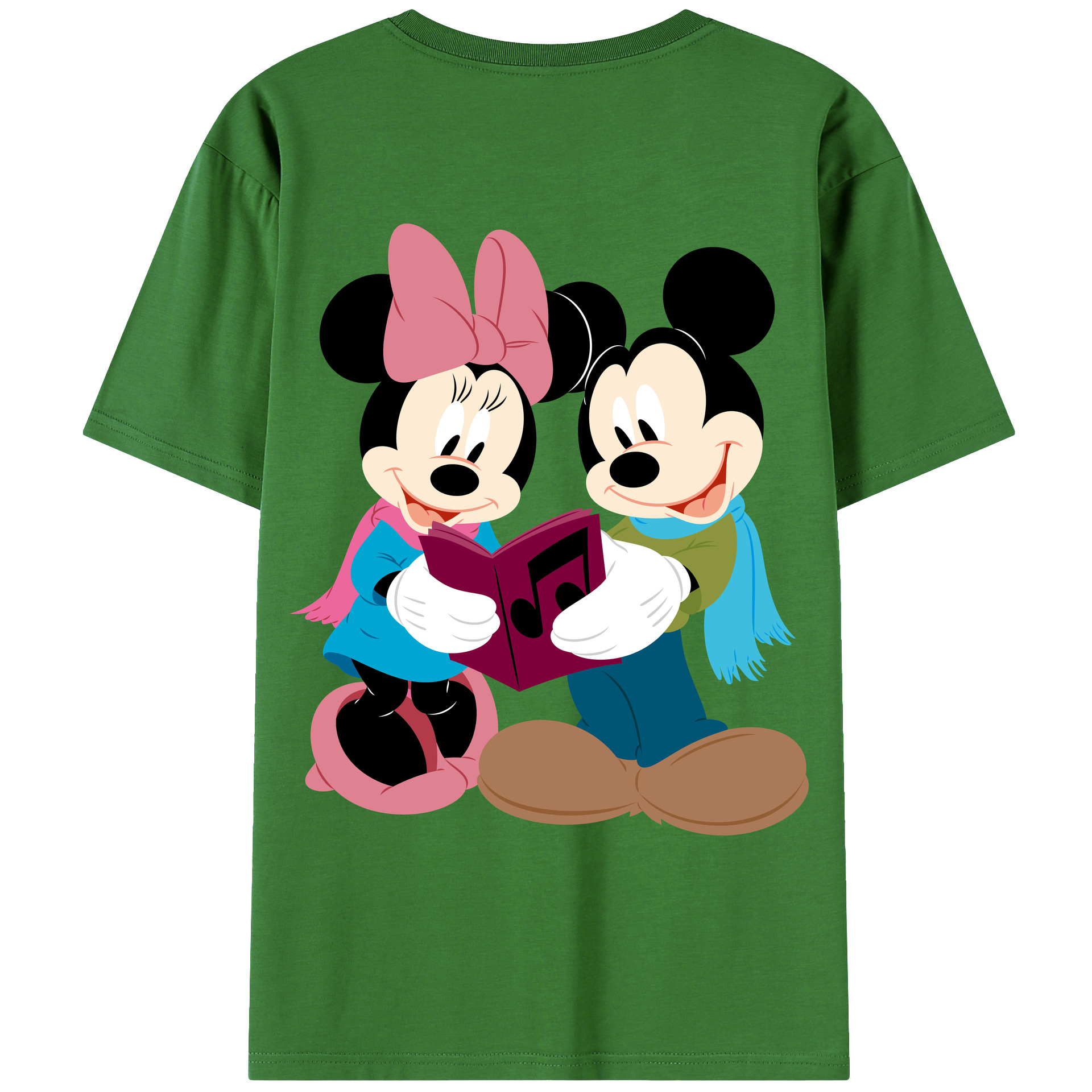 （画像用） ミッキーマウス Mickey Mouse レディース半袖Tシャツ(バックプリント)